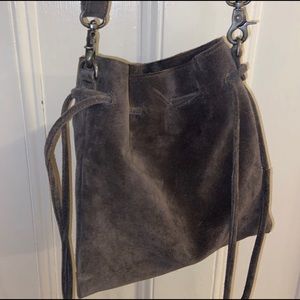 Free People grey suede crossbody